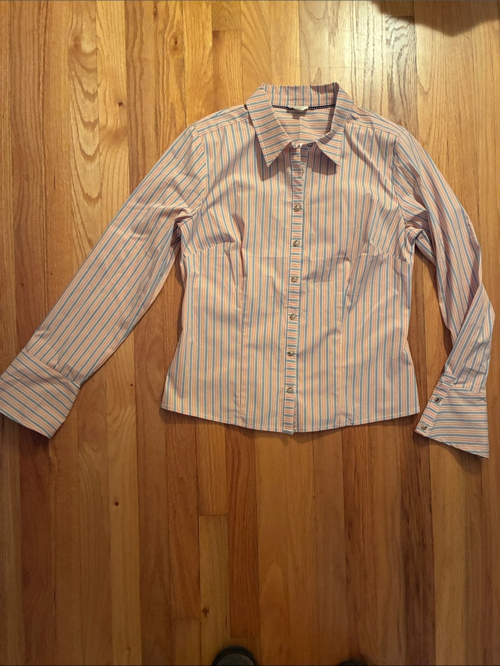 Pilcro Striped Button-Down Women’s Shirt in Light Blue & Pink